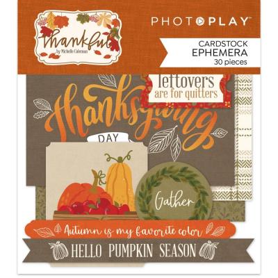 PhotoPlayThankful Die Cuts - Ephemera